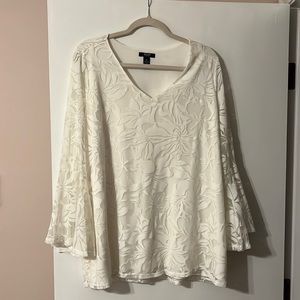 Alfani blouse 2x ivory